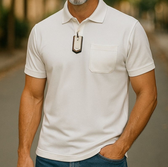 CREMIEUX- MOISTURE MANAGEMENT, POLO SHIRTS FOR MEN, 94% Polyester, 6% Spandex, - Picture 7 of 16